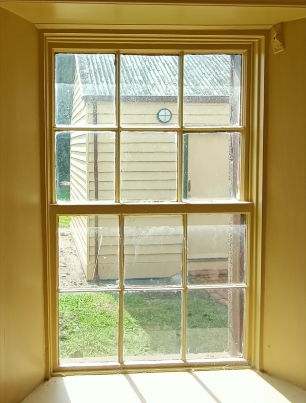 View through the window of Whitburgh Cottage